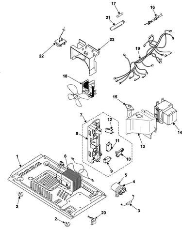 Internal control/latch assy/base