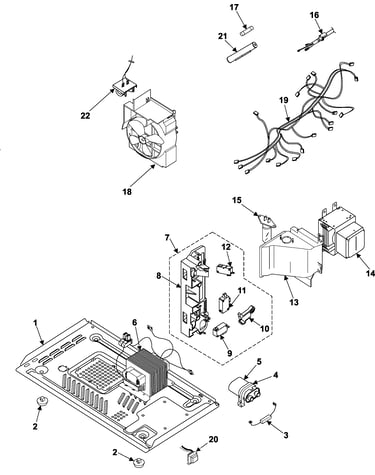 Internal control/latch assy/base