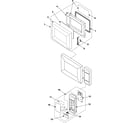 Samsung MW840WC/XAA control panel/door assembly diagram