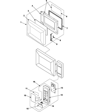 Control panel/door assembly