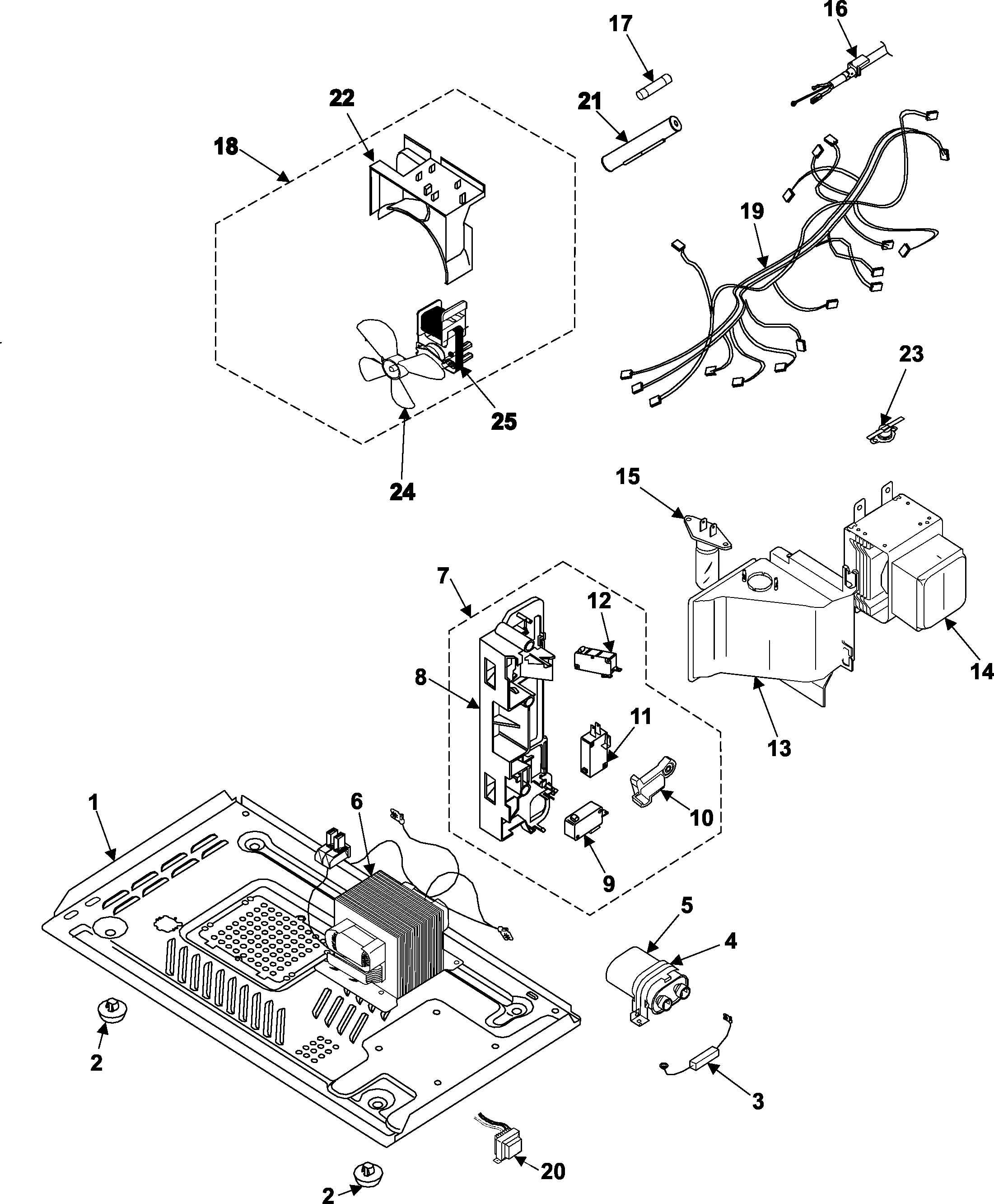 Internal control/latch assy/base
