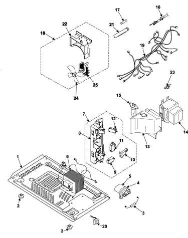Internal control/latch assy/base
