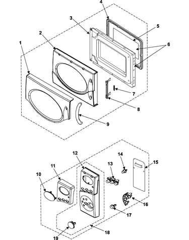 Control panel/door assembly
