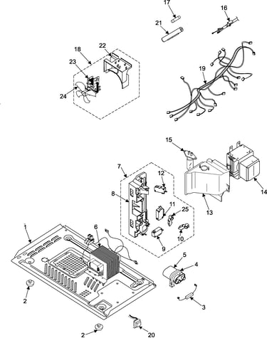 Internal control/latch assy/base