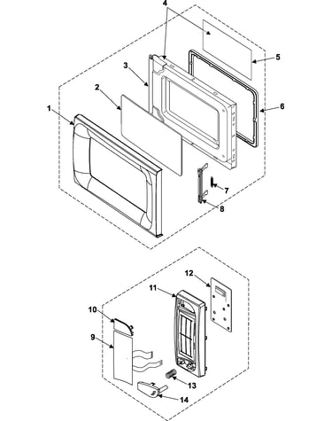 Control panel/door assembly