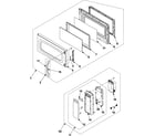 Samsung SMH7174BE/XAA control panel/door assembly diagram