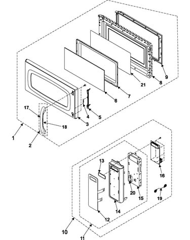 Control panel/door assembly