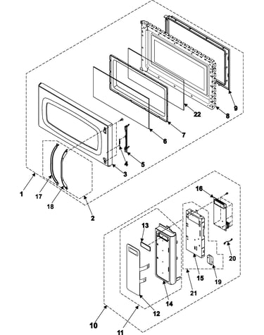 Control panel/door assembly