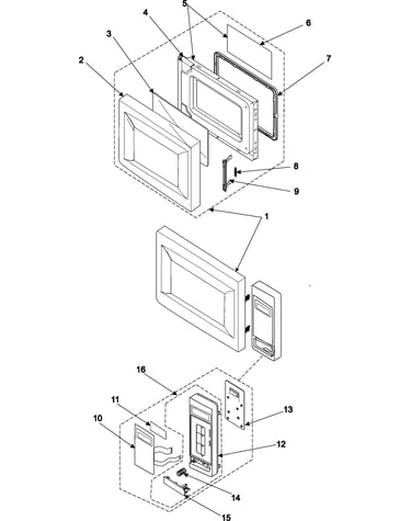 Control panel/door assembly