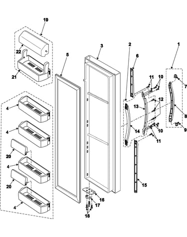 Refrigerator door