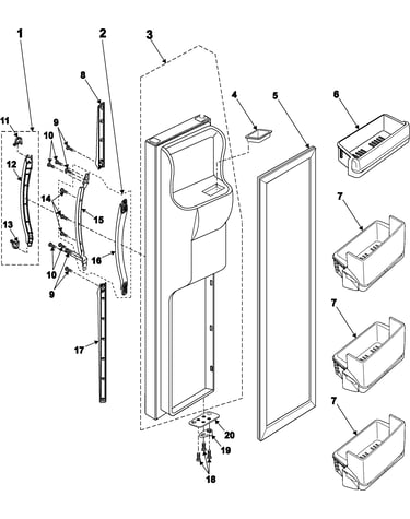 Freezer door