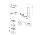 Samsung RS2622SW/XAA refrigerator shelves diagram