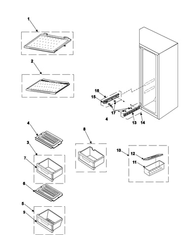 Refrigerator shelves