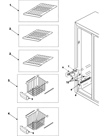 Freezer shelves