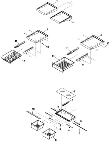 Refrigerator shelving