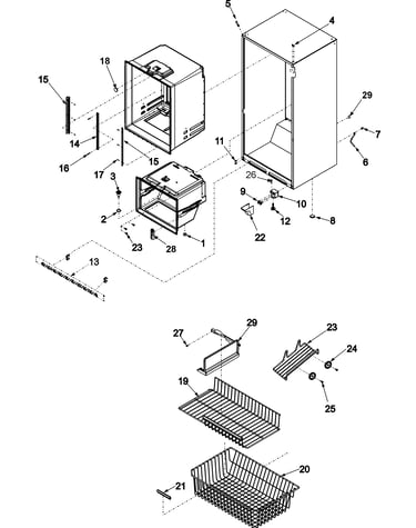 Interior cabinet & freezer shelving