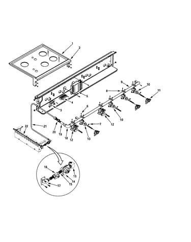 Top/burner valves