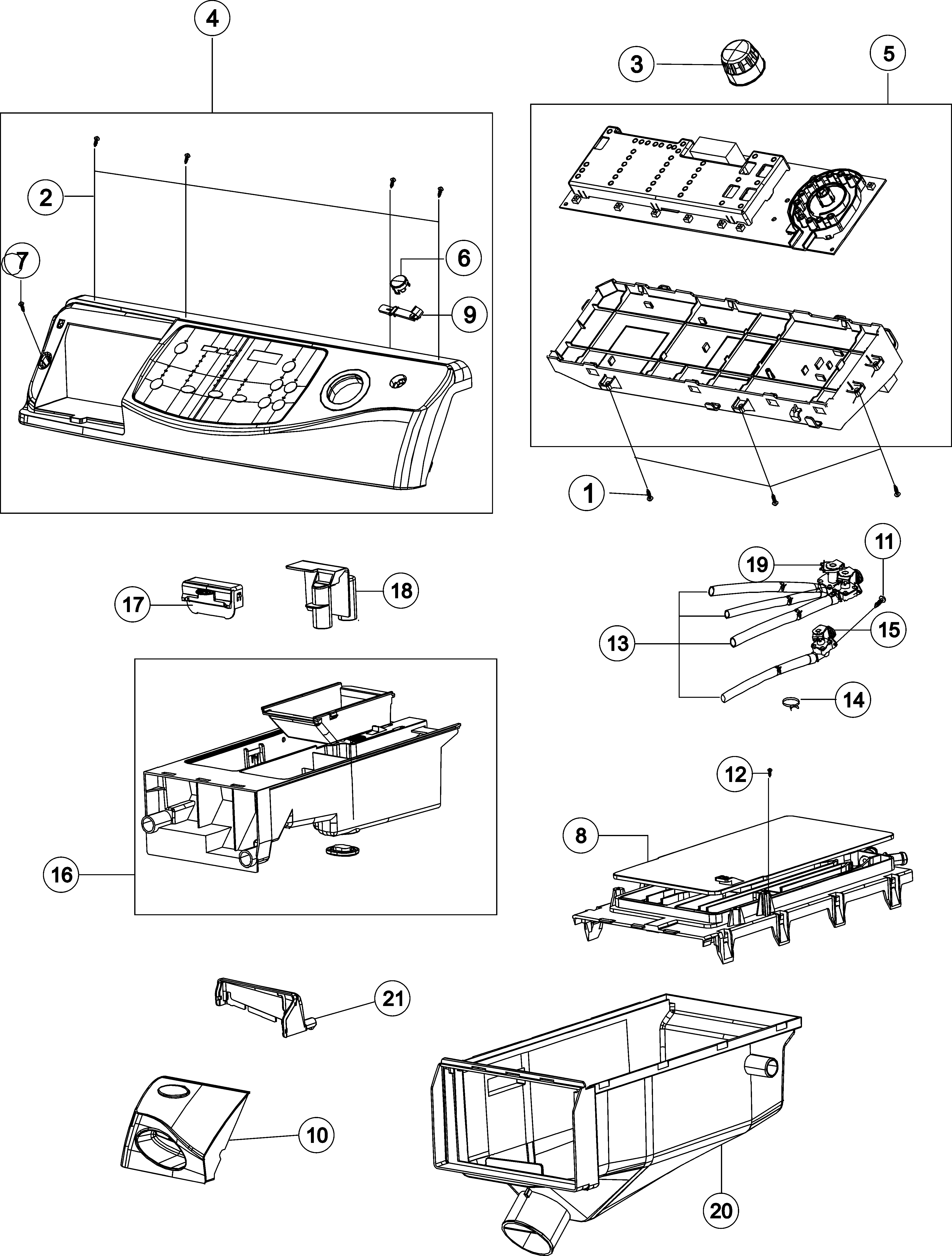 Control panel, dispenser