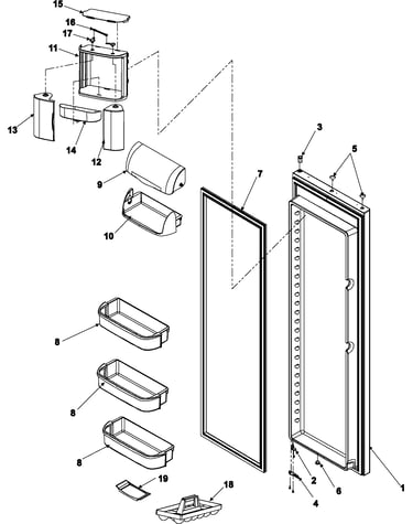 Refrigerator door