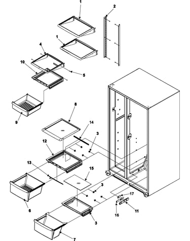 Crisper assy & ref