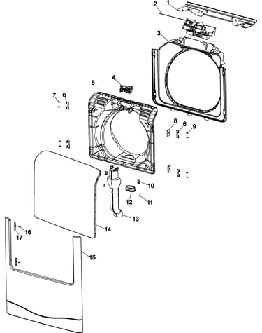 Door and front panel