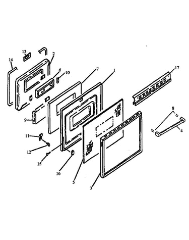 Oven door assy