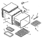 Amana CARH664E-P1142622NE oven assy diagram
