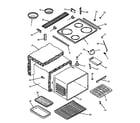 Caloric EST3102L-P1130627NL main top and oven assy diagram