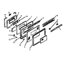 Caloric EST3102L-P1130627NL oven door assy diagram