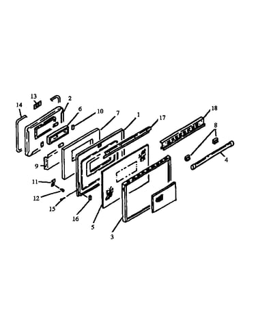 Oven door assy