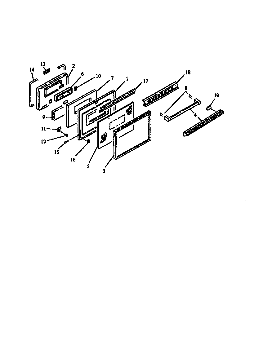 Oven door assy