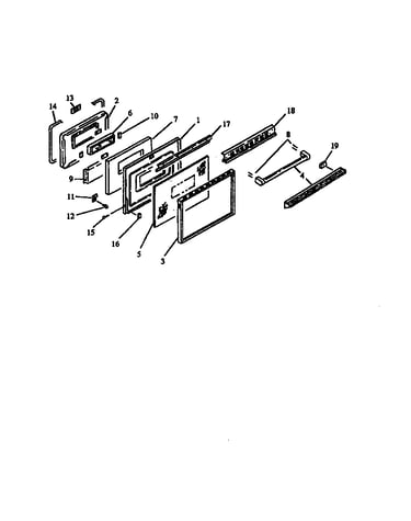 Oven door assy