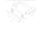 Amana CARDS801E-P1131925NE storage drawer assembly diagram