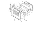 Amana CARDS801E-P1131936NE oven door assembly diagram