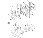 Amana ARGS7650LL-P1130752NLL oven door & storage drawer diagram