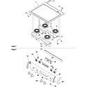Amana ZRTSC8650WW-P1130676NWW main top & control panel diagram