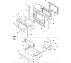 Amana ARGS7650WW-P1130759NWW oven door & storage drawer diagram