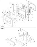 Oven door & storage drawer
