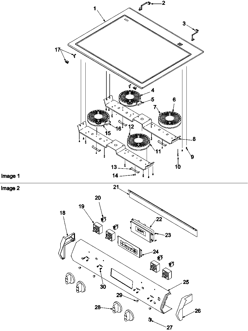 MAIN TOP & CONTROL PANEL