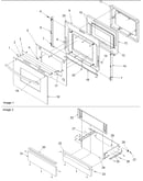 Oven door & storage drawer
