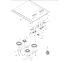 Amana AKT3040SS-10 cooktop  assembly diagram