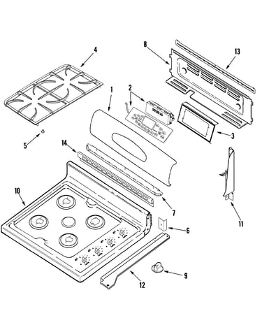 Control panel/top assembly