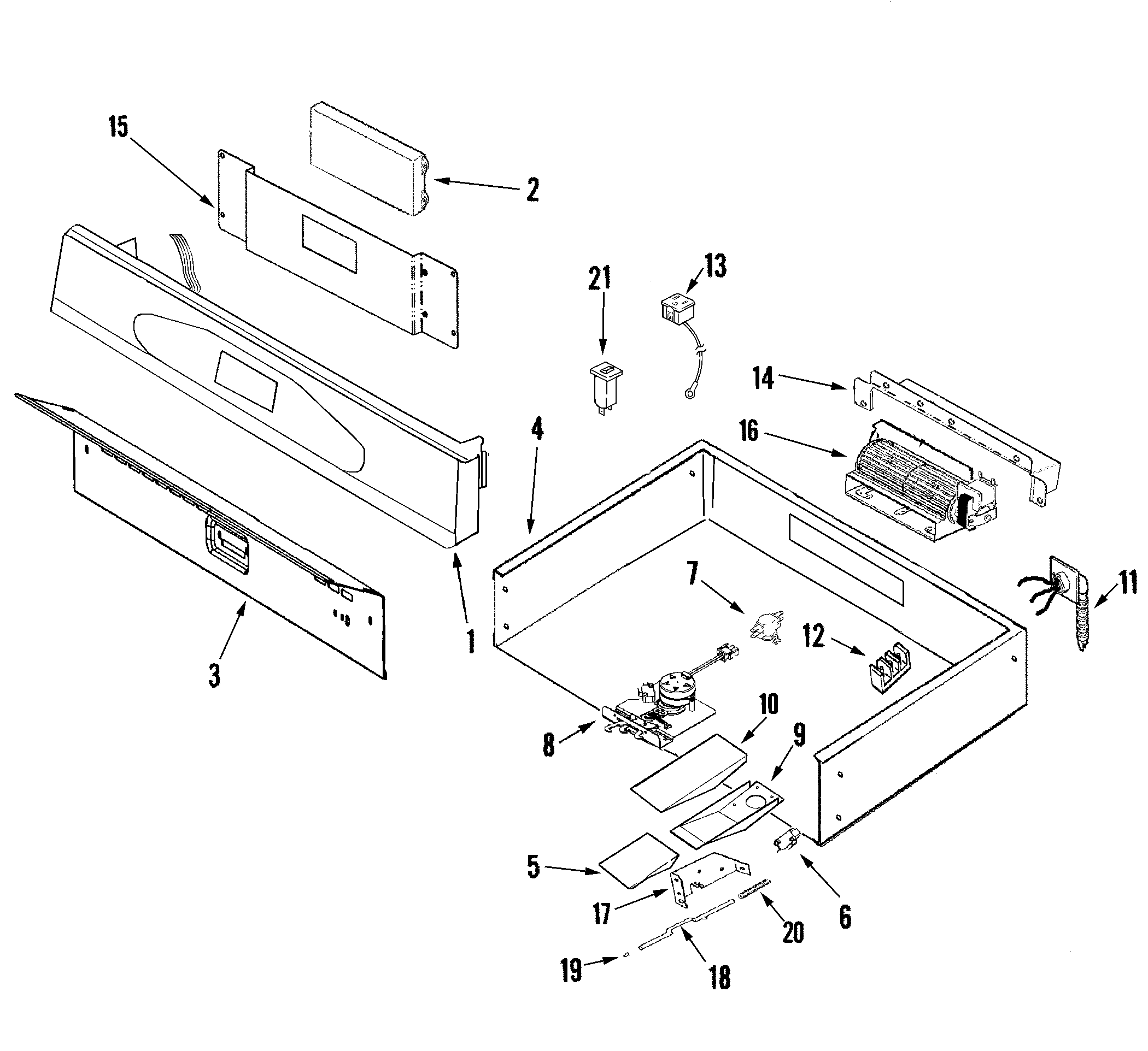 Control panel and internal controls