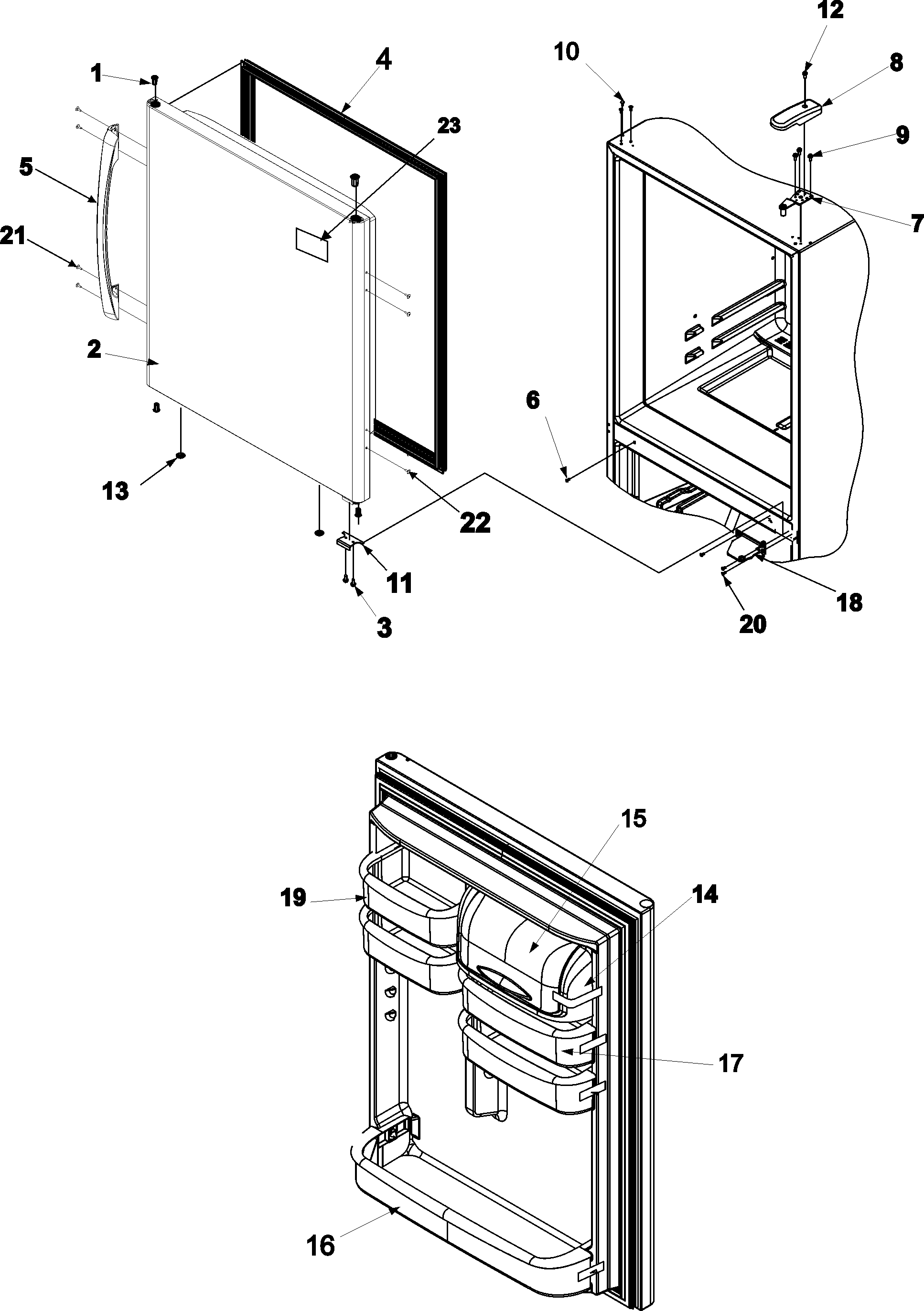 Refrigerator door