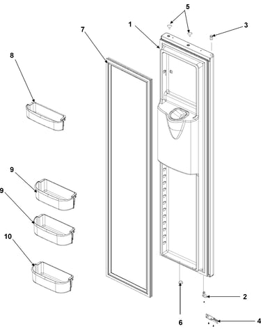 Freezer door