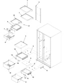 Crisper assy & ref shelf