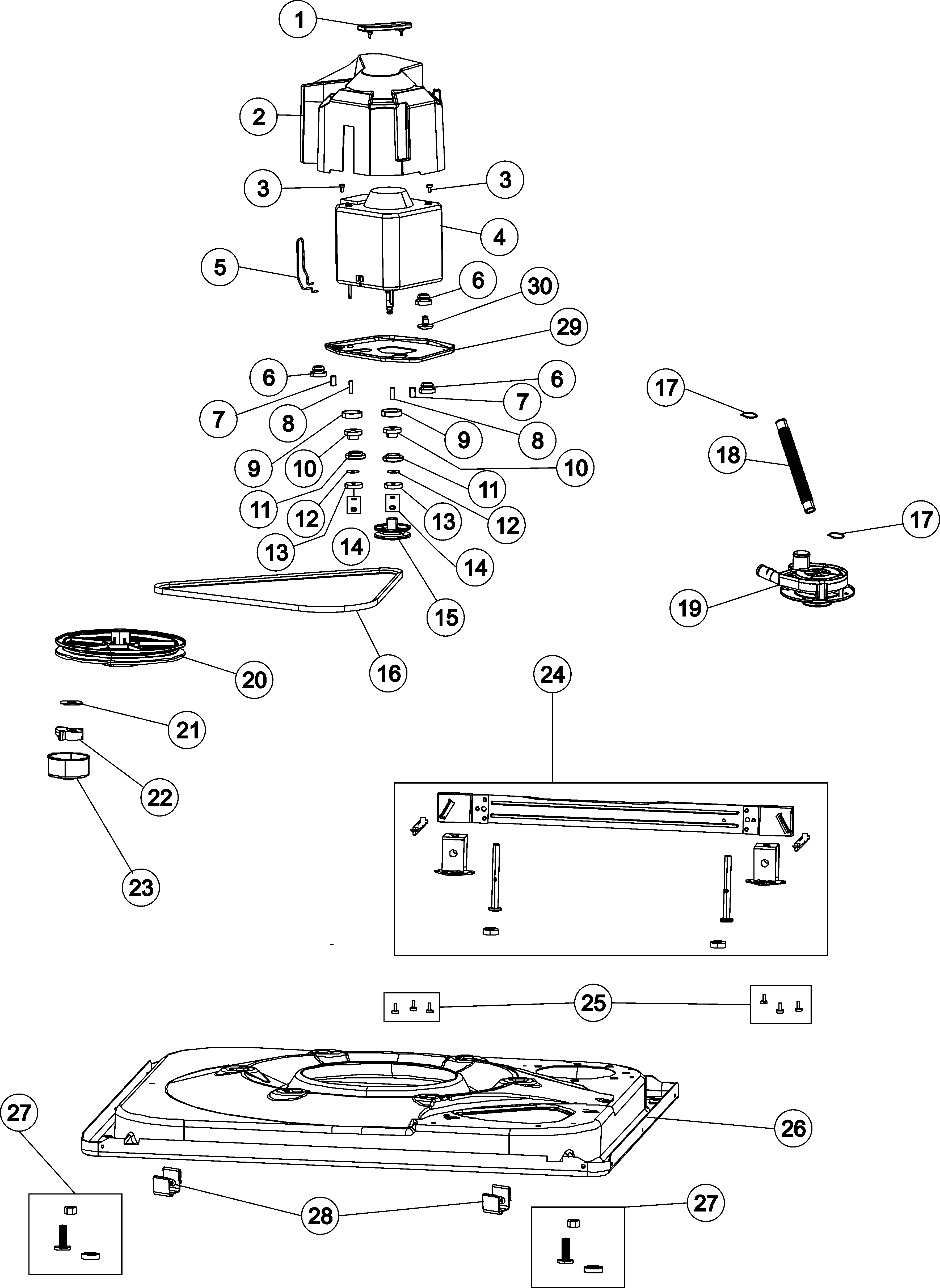 Base & motor