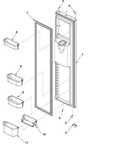 Freezer door
