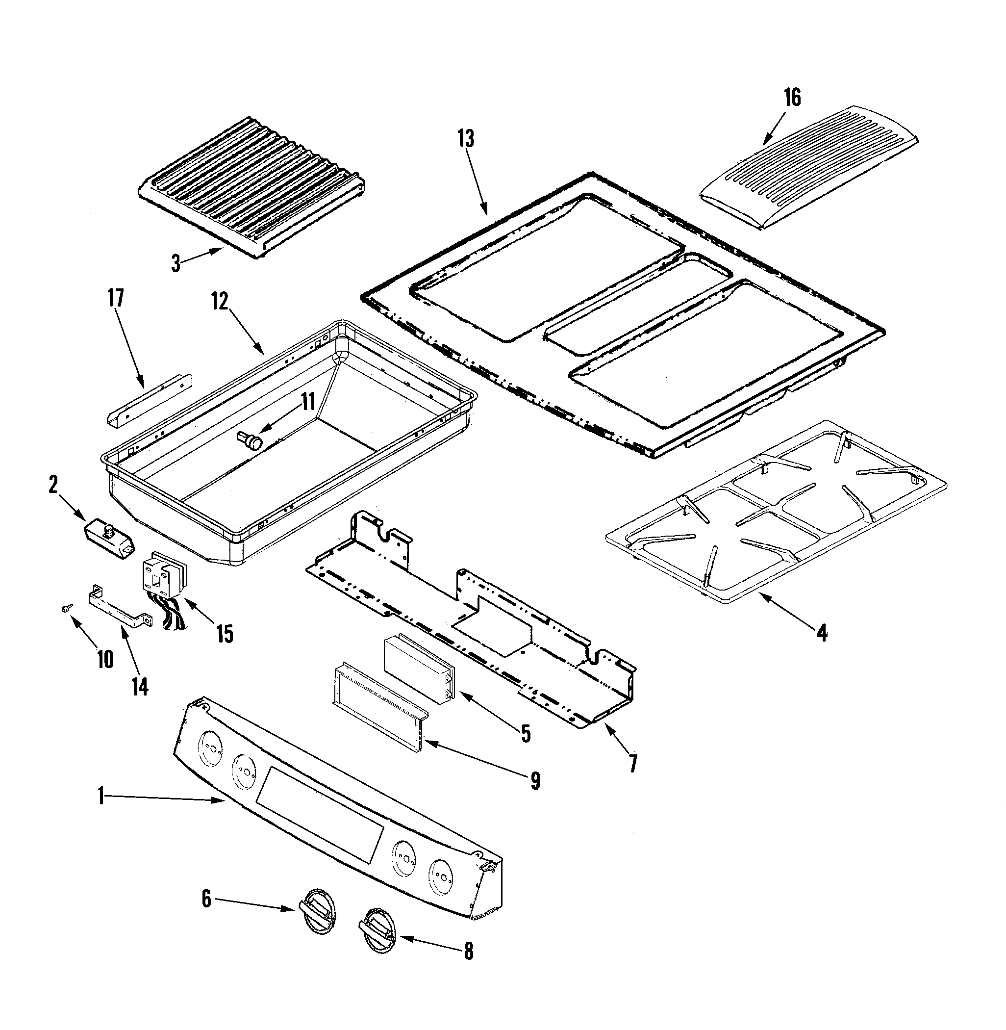 Control panel/top assembly