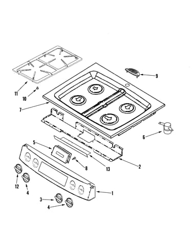 Control panel/top assembly